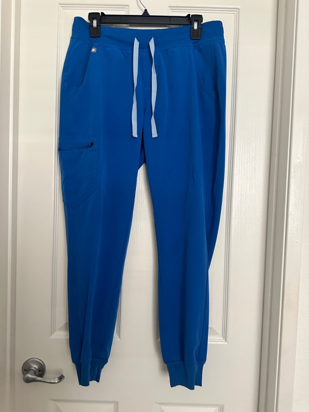 Figs Women's Royal Blue Jogger Sweatpants with White Drawstring